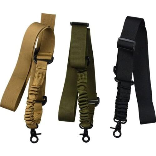 Multi-functional Tactical Single Point Sling Adjustable Shoulder Straps Bungee Rifle Outdoor Field Climbing Lanyard