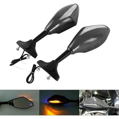 Motorcycle Rear View Side Mirror LED Turn Signals For SUZUKI GSXR 600/750 01-05 09-12 CBR 600 ZX750/ZX7/ZX-7R YZF600/600R750