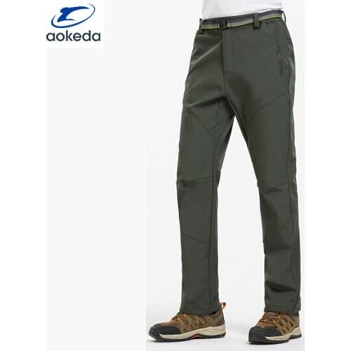 Spring Winter Outdoor Sport Mens Mountaineering Soft Shell Trousers Waterproof Casual Sports Pants Couple Models Hiking Pants