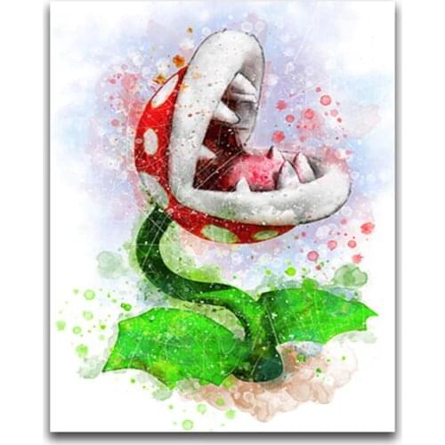 Carton Mario DIY Cross Stitch Embroidery 11CT Kits Craft Needlework Set Cotton Thread Printed Canvas Home Decoration New Design