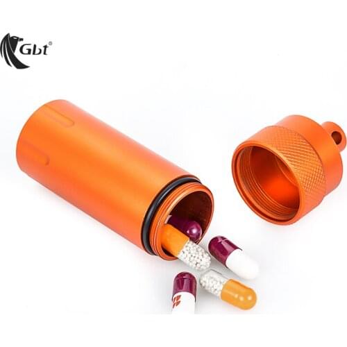Outdoor travel waterproof tank aluminum alloy sealed box mini metal drug waterproof warehouse EDC tool equipment