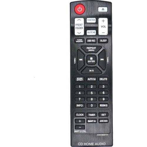 New AKB73655731 CD Home Audio System Remote Control for LG CM9940 CM4550 CM9940-FB MDD264K MDD64K MDD104K CM9730