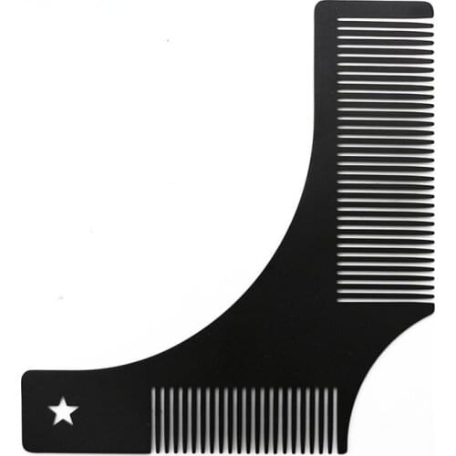 New Gentlemen Mustache Modeling Template Double-sided Beard Trimmer Comb Styling Comb Stainless Steel Beard Shaping Tools