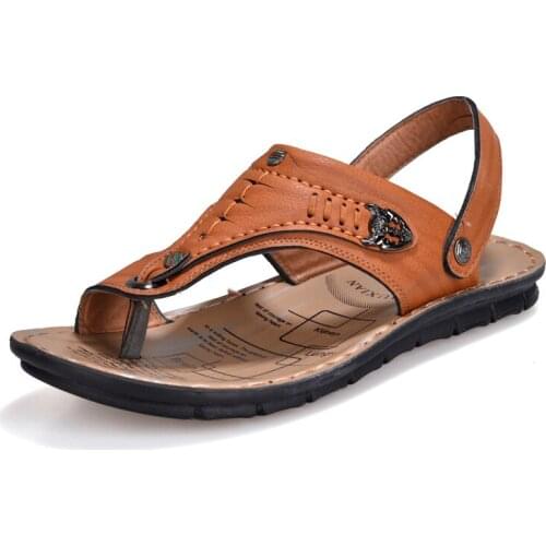 2021 Summer New Fashion Non-slip Slippers for Male Flat Slip on Soft Bottom Sandals Men Comfortable Chic Sandy Beach Men Sandals