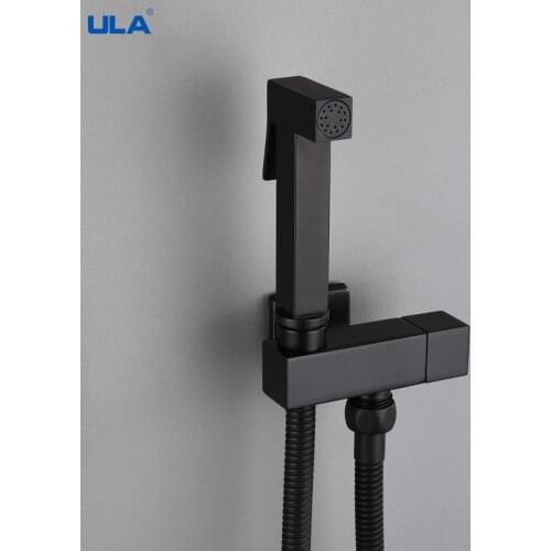 ULA Bidet Faucet Brass Shower Tap Washer Single Cold Water Crane Square Sprayer Head Tap Toilet hygienic shower