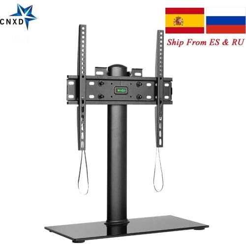 Universal TV Table Desk Stand TV Monitor Base Stand TV Desktop Floor Stand TV Stand with Mount for Home Office for 26''-55