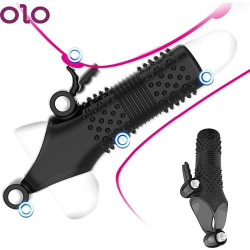 OLO Penis Vibrating Ring Penis Vibrator Strap On Delay Vibrating Ring G spot Stimulator Sex Product for Men Sex Toy for Couple