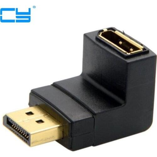Up & Down Angled 90 Degree DisplayPort DP Male to dp Display Port Female Extension Adapter Converter Connector