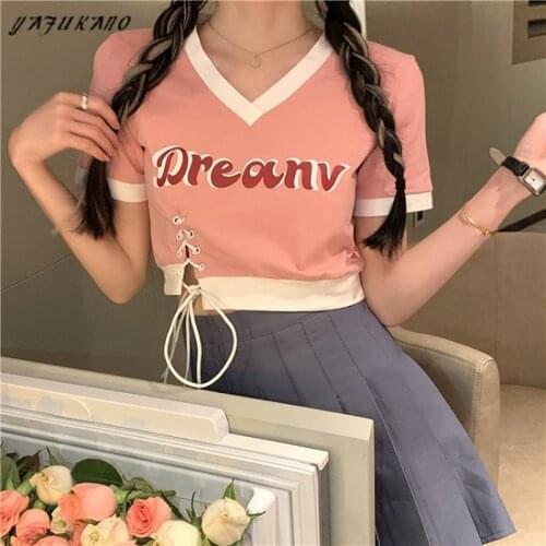 YAFUKANO Women's Cropped T-shirts