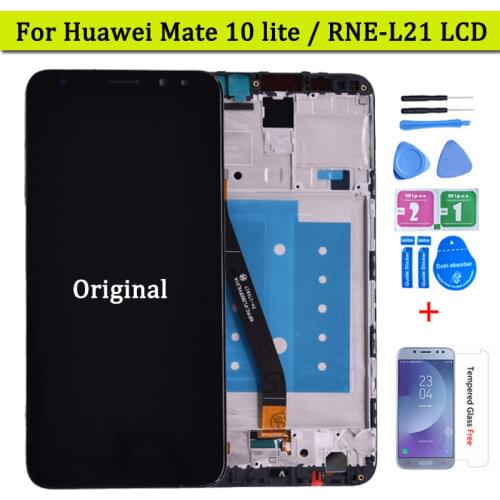 5.9" Display For Huawei Mate 10 Lite RNE L01 L02 L03 L21 LCD Display Touch Screen Digitizer Assembly With Frame Replacement