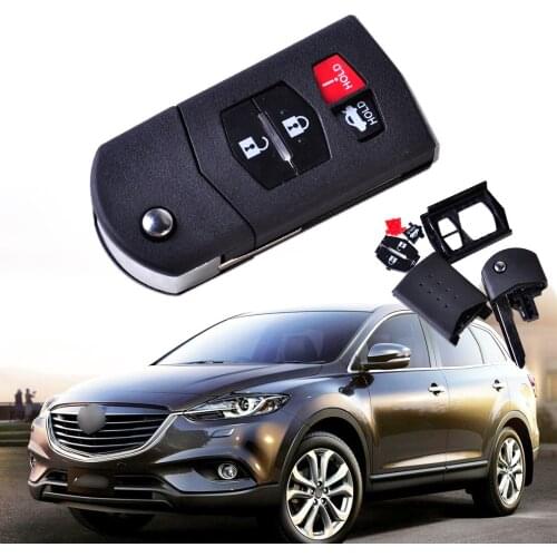 4 Button Folding Flip Remote Keyless Key Shell Cover Case Fob Housing fit for Mazda 3 6 MX-5 Miata 2010 2011 2012