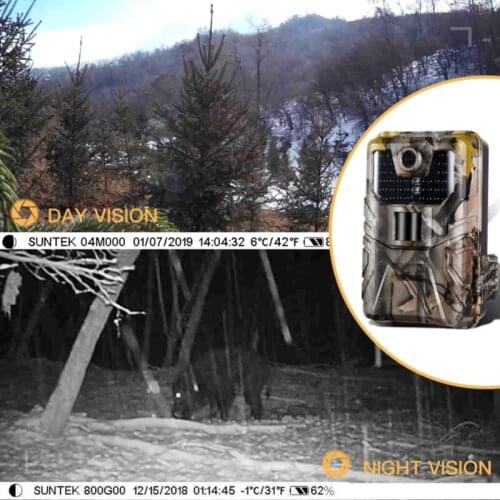 45BD 30MP Trail Camera,1080P Hunting Camera with Infrared Sensor for Wildlife Monitor 120° Detect Range Motion Activated Night