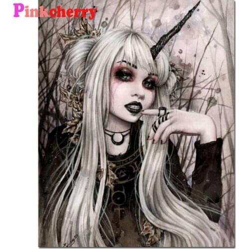 5D Diamond Painting Sexy vampire woman Full Square/Round Drill Diy Cross Stitch Diamond Art Portrait Embroidery Home Decor