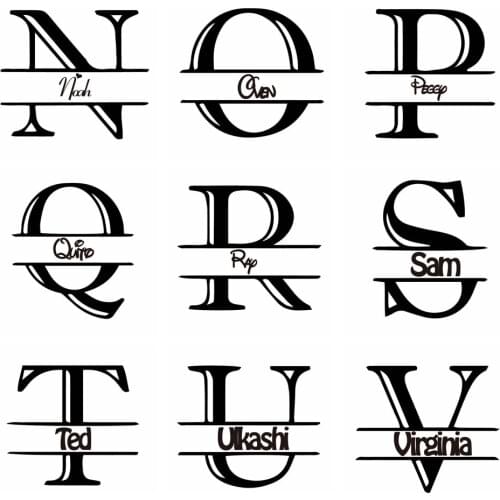 Free shipping 26 Letter Custom Name Decal Removable Vinyl Mural Poster Kids Room Nature Decor Vinyl Mural Decal