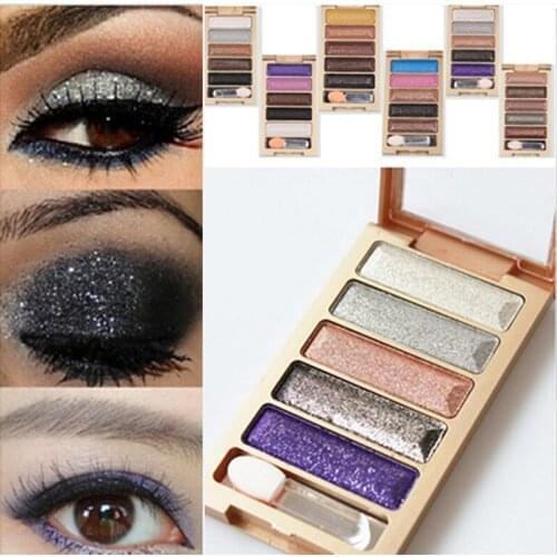 Glitter Eyeshadow Palette Waterproof Smoky Nude Make Up Kit Shimmer Eye Shadow Pallete Cosmetic Pigment Makeup Eyes Shades Set