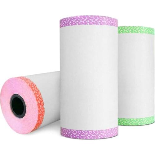Printer Papers Printable Paper Roll Non-stick Direct Thermal Paper 6pcs Colorful 57*30mm for Paperang P1/P2 Printer Kids Gift