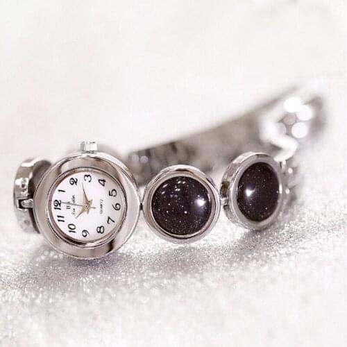 Fashion Women Quartz Watch Alloy Stone Bracelet Wrist Watch Women Clock Gifts BS Brand relogios feminino