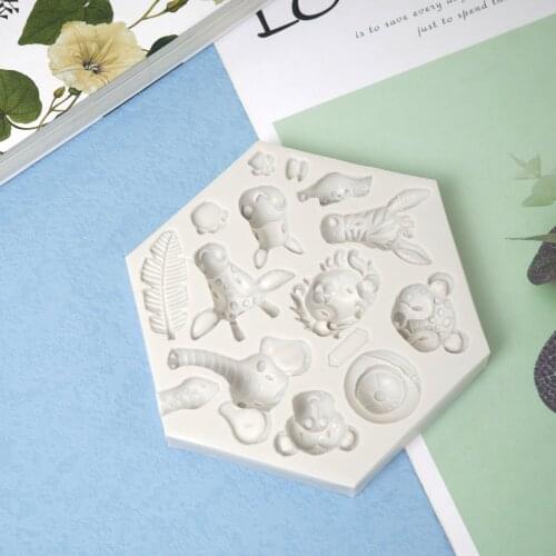 Fondant Mould Chocolate Decorating Diy Baking Mold Animal Jungle Wild