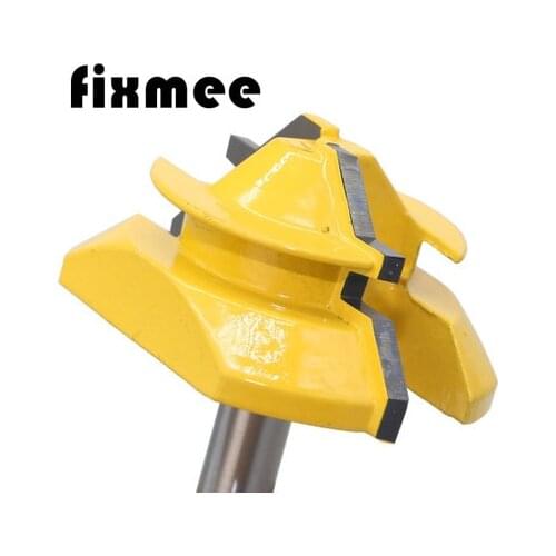 1PC 8mm Shank Woodworking Tenon Milling Cutter Tool Drilling Milling For Wood Carbide Alloy 45 Degree Lock Miter Router Bit