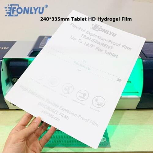 Fonlyu 10pcs Hydrogel Film For Tablet Screen Proctector Skin Film Cutting Machine Hydrogel Plotter Telephone Repair Tools