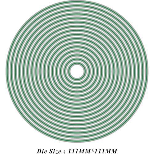 JMCRAFT 3D Solid Line Circulars Border #5 Metal Cutting Dies DIY Scrapbook Handmade Paper Craft Metal Steel Template Dies