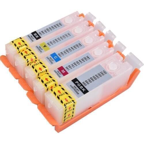PGI 280 CLI 281 XXL refillable ink cartridge permanent chip For canon TS702/TR7520/TR8520/TS6120/TS6220/TS9520/ TS9521C printer