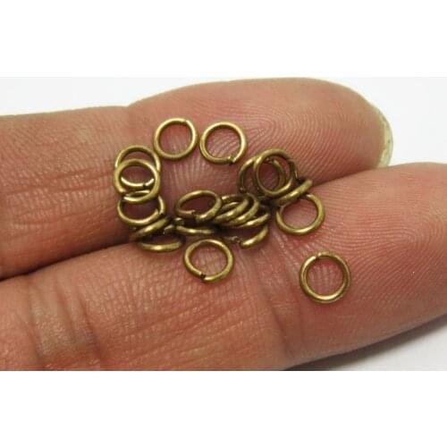 Brass Jump rings 5x0.7mm Open round jump rings earrings findings -30g R289