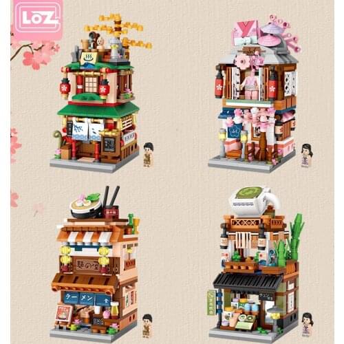 LOZ City Shop Bricks Mini Builidng Blocks for Children 3D Architecture Street Store Toys DIY Figure Xmas Gift for Girls Boys MOC