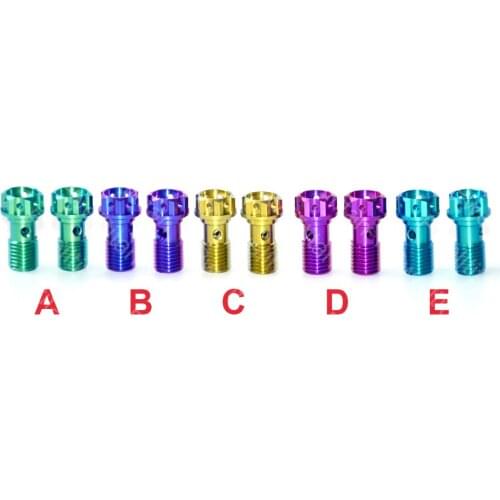 M10 Titanium Ti Motorcycle Brake Caliper banjo bolt Oil Drain Screw M10x1.25mm M10x1mm 1.25 Pitch for Hose Master Cylinder 2 PCS