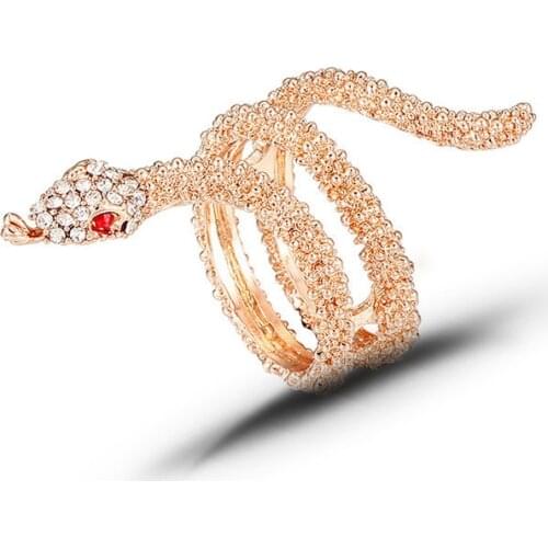 New fashion alloy jewelry European and American creative snake ring