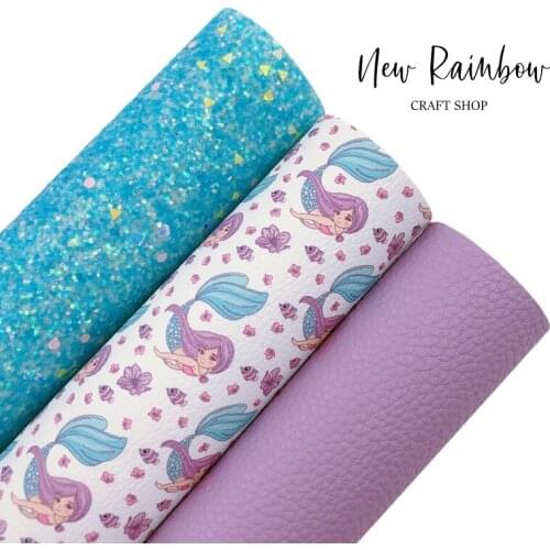 New Rainbow 22x30cm/A4 Vintage Leather Farbic Sparkle Giltter Dos Sheets for Hair Bows, Earrings, Crafts, DIY Handmade