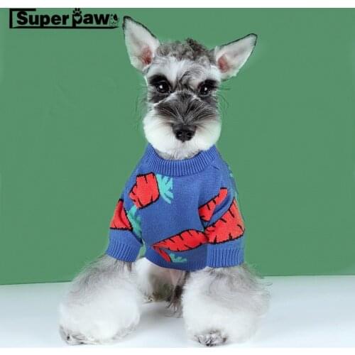 New Arrival Pet Dog Cartoon Sweater Jumper Clothes Winter Warm Hoodie Jacket Coat for Small Medium Dogs Schnauzer Pug EMC30