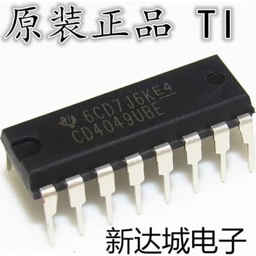 The new CD4049 CD4049BE CD4049UBE directly inserts the DIP16 logic chip original