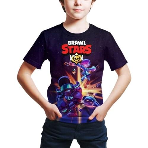 New Summer 3D Print Tshirt Boys Shoot Game Clothing Browls T Shirt Star Girls Kids Tops Shirt Boys Girls 4-14Y Tee tops Cartoon