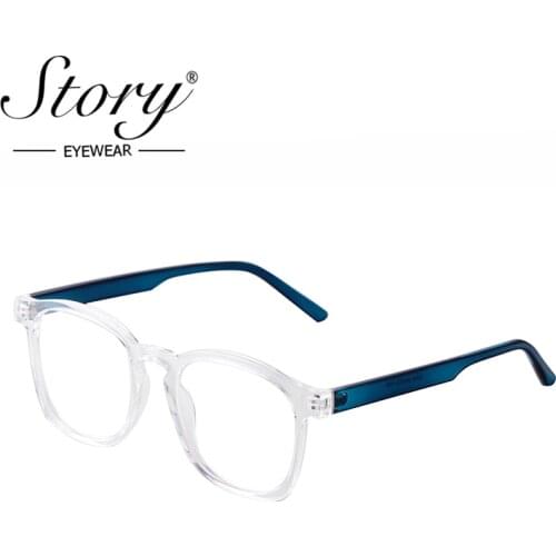 STORY Retro Transparent Anti-blue Light Glasses Women Men Leopard Frame Computer Eyewear Clear Blue Blocking Eyeglasses F3006F