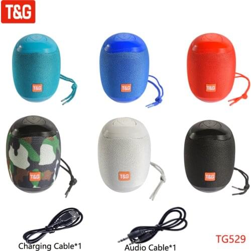 T&G TG529 Portable Handheld Bluetooth Speaker TWS Wireless Mini Column Outdoor Waterproof Speaker Subwoofer Stereo Loudspeaker