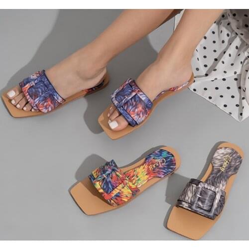 Womens Slippers Summer Shoes for Flip-flops Beach Casual Flat Sandals Woman 2021 Designer Flats Female Sabot Slides