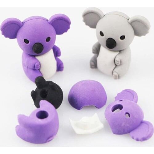 1 pcs lovely koala modelling eraser Kawaii stationery school office correction supplies childs toy gifts