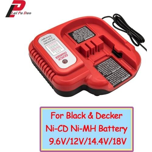 Replacement Battery Charger For Black & Decker Ni-CD Ni-MH Battery Multi-Volt 9.6V/12V/14.4V/18V Fast Battery Charger