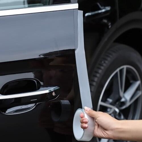Universal bumper barrier transparent film protects car stickers for Chevrolet Cruze TRAX Aveo Lova Sail EPICA Captiva Malibu