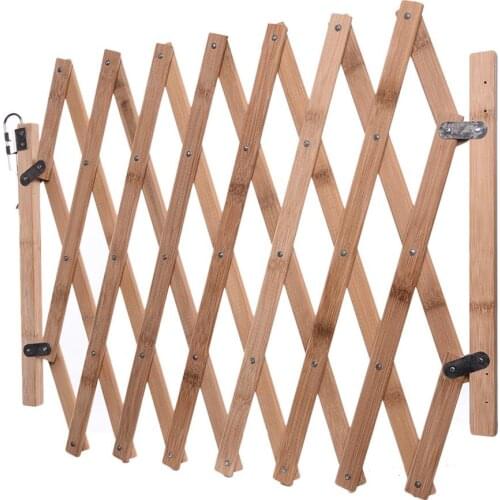 Retractable Pet Gate Pet Fence Baby Door Gates Dog Stair Gate Extendable Safety Gate Child Safety Door Wooden Fence