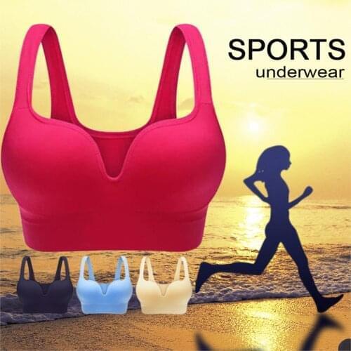 Women Sport Bras Yoga Shirt Fitness Running Vest Underwear Padded Bra Crop Sport Top Underwear Wireless Push Up Brassiere