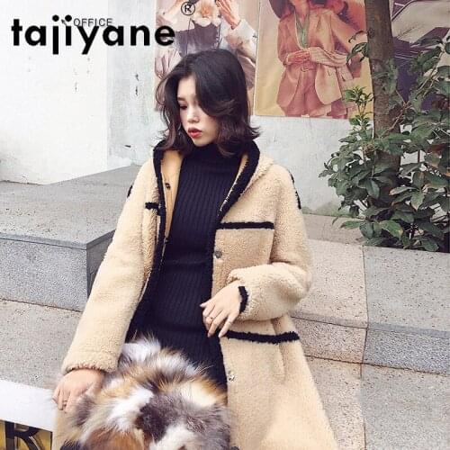 Tajiyane Winter Coats Women 2020 Real Fur Coat Woman 100% Wool Jackets Female Genuine Jacket Double-sided Parkas Casaco TN449
