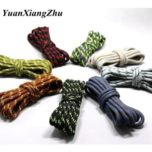 1Pair outdoor sport round shoelaces for boots hiking slip rope shoe laces sneakers shoelace strings100/120/140/160CM 19 Colors
