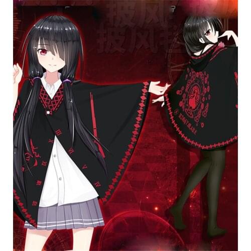 1pcs Anime DATE A LIVE Tokisaki Kurumi Warm Cloak Air Conditioning Blanket Cosplay Costumes Collection for Women Girl Gift