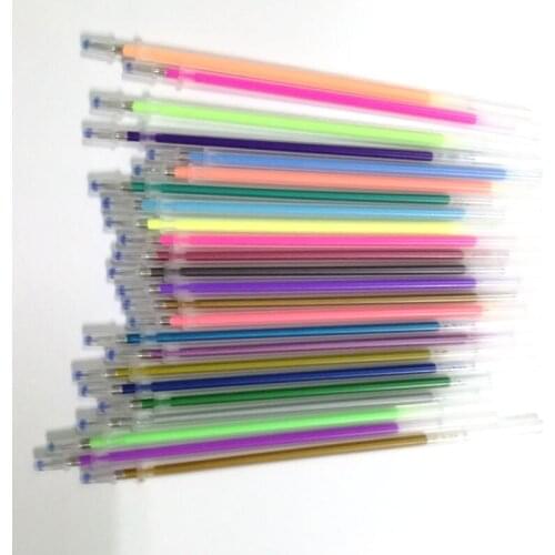 24Pcs/lot Neutral Pen Refill For School Marker Painting Supplies Multiple Refill Kits Flash Pen & Highlighter