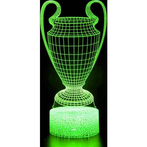 3D Illusion Night Light Trophy Logo LOGO Competition Memorial Statue Decoration Model Desktop Bedroom Gift LED USB Night Light