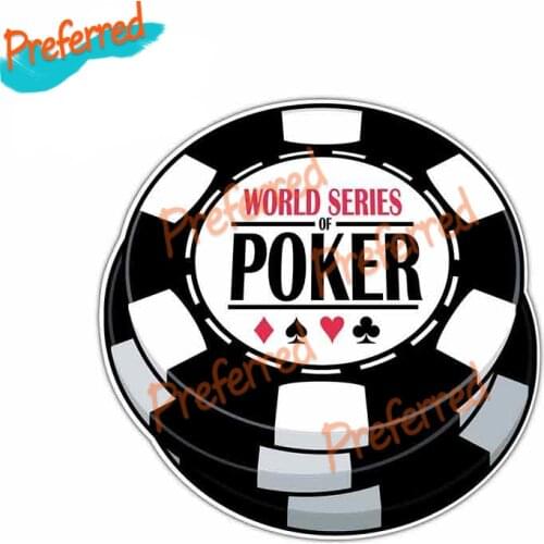 Decorative Stickers for Poker Chips Texas Hold'Em Car Stickers PVC and Decals Car Assessoires Cartoon Occlusion Scratch