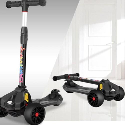 Childrens scooter 2-12 years old sliding block four-wheel flash bike boys' and girls' scooters toy scooters