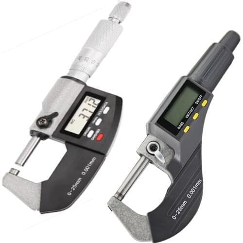 High quality 0-25mm Micron Digital outside Micrometer Electronic micrometer caliper gauge 0.001mm digital gauge measuring tools